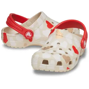 Printed baby clogs Crocs Classic Heart image-1