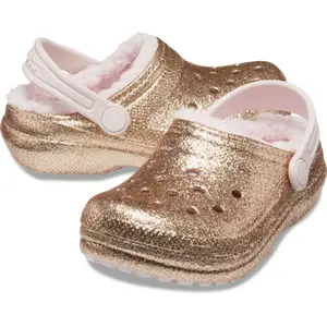 Zuecos de bebé Crocs Classic Lined Glitter image-1