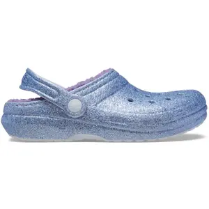 Sequined baby clogs Crocs Classic Lined image-0