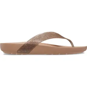 Girl's glitter flip-flops Crocs Splash image-0