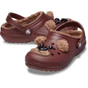 Zuecos clásicos forrados para niños Crocs Lined IAM BrownBearCgK image-2