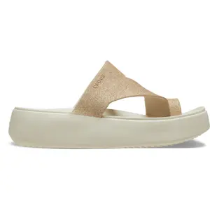 Glitter wedge sandals for girls Crocs Getaway Platform Toe Loop image-0