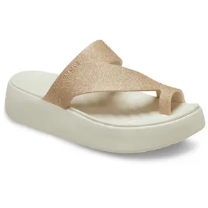 Glitter wedge sandals for girls Crocs Getaway Platform Toe Loop image-1