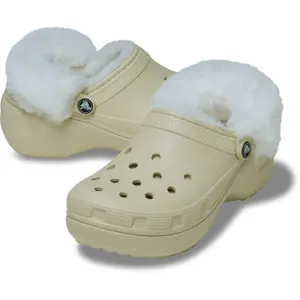 Sabots femme Crocs Classic Platform Fuzz Lined image-1
