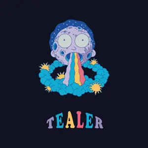 T-shirt Tealer Rick & Morty Rainbow Blurp  image-1