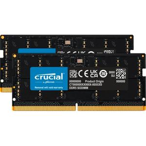 Mémoire RAM PC DDR5 5600 PC 44800 portable 32 Go Crucial CT2K32G56C46S5 (x2)