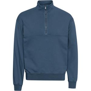 cs1014-petrolblue-sweatshirt-med-1-4-dragkedja-colorful-standard-organic-petrol-blue-petrol-bla