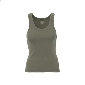 Geripptes Tanktop Frau Colorful Standard Organic dusty olive image-0