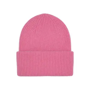 Πλεκτό σκουφί Colorful Standard Merino bubblegum pink image-0