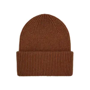 Wool hat Colorful Standard Merino coffee brown image-0