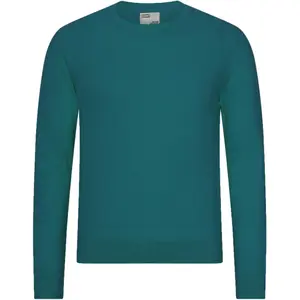Pull col rond en laine Colorful Standard Light Merino ocean green 2020 color image-0