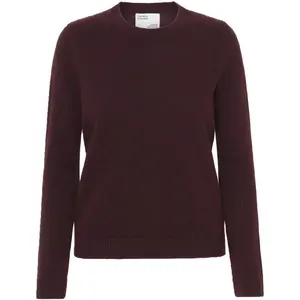 Pull col rond en laine femme Colorful Standard Classic Merino oxblood red 2020 color image-0