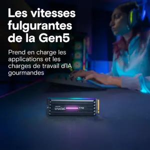 Disque dur SSD avec dissipateur Crucial T710 - M.2 Type 2280 1To image-3