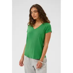 T-shirt com decote em V para mulher CULTURE Poppy image-2