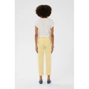 Pantalón chino de talle medio para mujer CULTURE Brita image-4