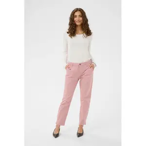 Pantalón chino de talle medio para mujer CULTURE Brita image-1