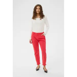 Pantalón chino de talle medio para mujer CULTURE Brita image-1