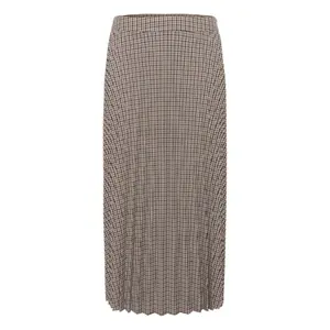 Lange geplooide rok voor dames CULTURE Checka image-0