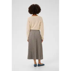 Lange geplooide rok voor dames CULTURE Checka image-4