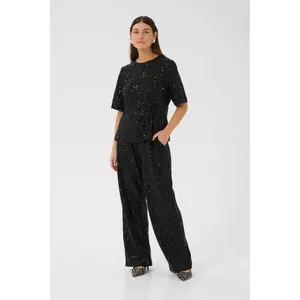Sequin blouse for women CULTURE Tamera image-1