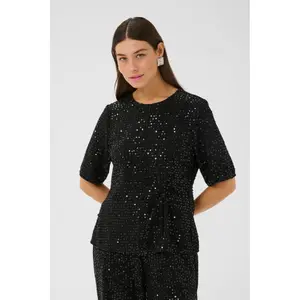 Sequin blouse for women CULTURE Tamera image-2