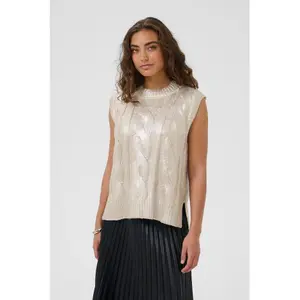 Koszulka bez rękawów z okrągłym dekoltem dla kobiet CULTURE Evelyn image-2