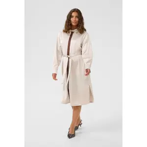 Belted shirt dress for women CULTURE Annabelle image-1