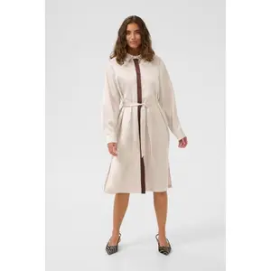 Belted shirt dress for women CULTURE Annabelle image-2
