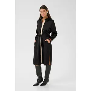 Belted shirt dress for women CULTURE Annabelle image-1