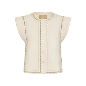 Sleeveless jacket for women CULTURE CUBerglind Embroidery image-0