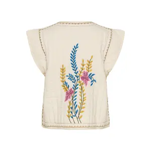 Sleeveless jacket for women CULTURE CUBerglind Embroidery image-3