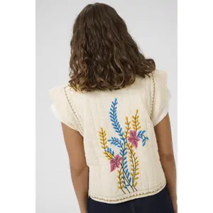 Sleeveless jacket for women CULTURE CUBerglind Embroidery image-5