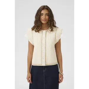 Sleeveless jacket for women CULTURE CUBerglind Embroidery image-1