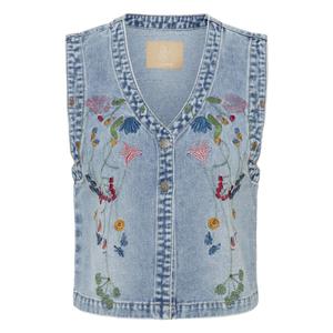Sleeveless denim jacket for women CULTURE Aniceta