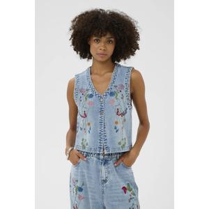 Sleeveless denim jacket for women CULTURE Aniceta image-2