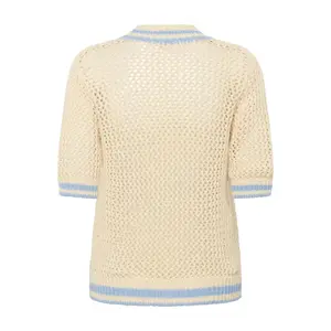 Women's short-sleeved sweater CULTURE Alika Crochet image-3