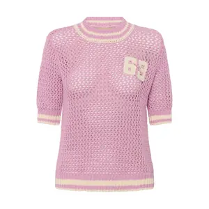 Women's short-sleeved sweater CULTURE Alika Crochet