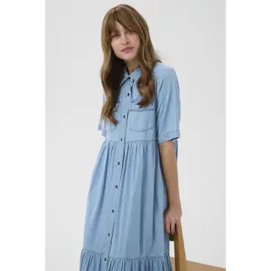 Lång denimklänning för kvinnor CULTURE Mona Arpa image-5