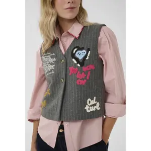 Sleeveless jacket for women CULTURE CUKayla image-5