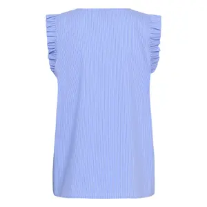 Sleeveless blouse for women CULTURE Vesa Ebony image-1