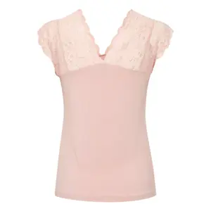 Women's lace T-shirt CULTURE Poppy image-3