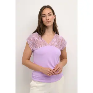 Lace top for women CULTURE Poppy image-2