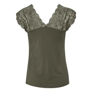 T-shirt met kant voor dames CULTURE Poppy image-3