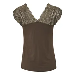 Women's lace T-shirt CULTURE Poppy image-1