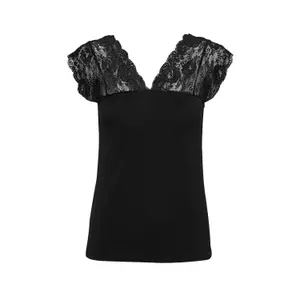 Women's lace T-shirt CULTURE Poppy image-0