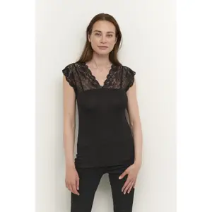 Women's lace T-shirt CULTURE Poppy image-1