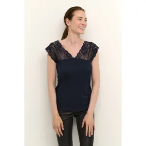 Women's lace T-shirt CULTURE Poppy image-1