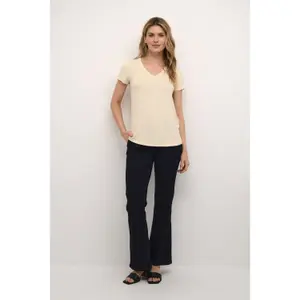 T-shirt com decote em V para mulher CULTURE Poppy image-1