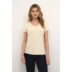 T-shirt com decote em V para mulher CULTURE Poppy image-2