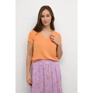 T-shirt com decote em V para mulher CULTURE Poppy image-2